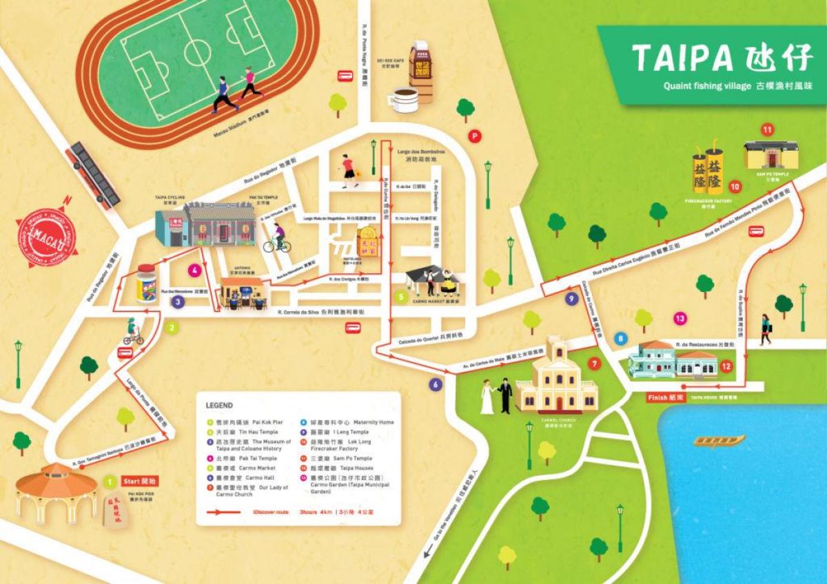نقشہ کے taipa گاؤں کا نقشہ